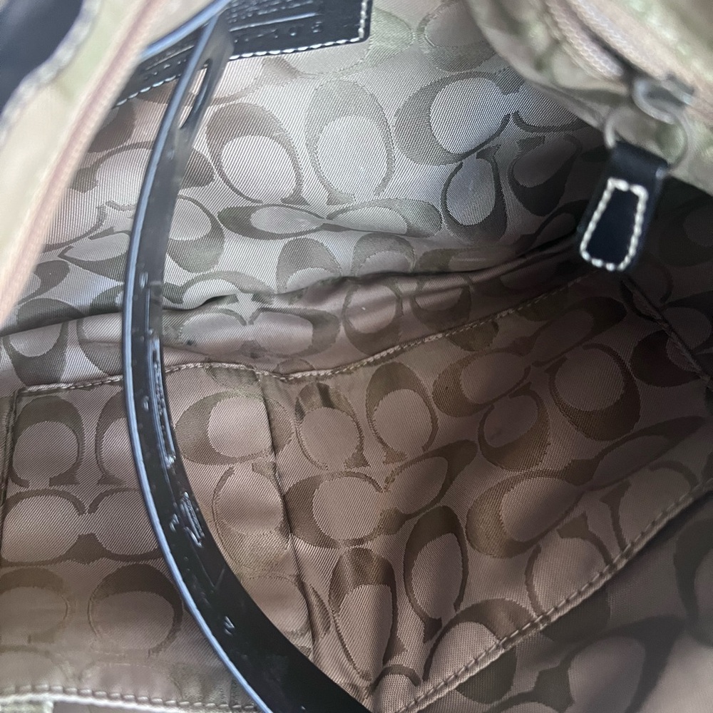 Coach legacy Leather and Straw Shoulder Bag - Picture 8 of 16